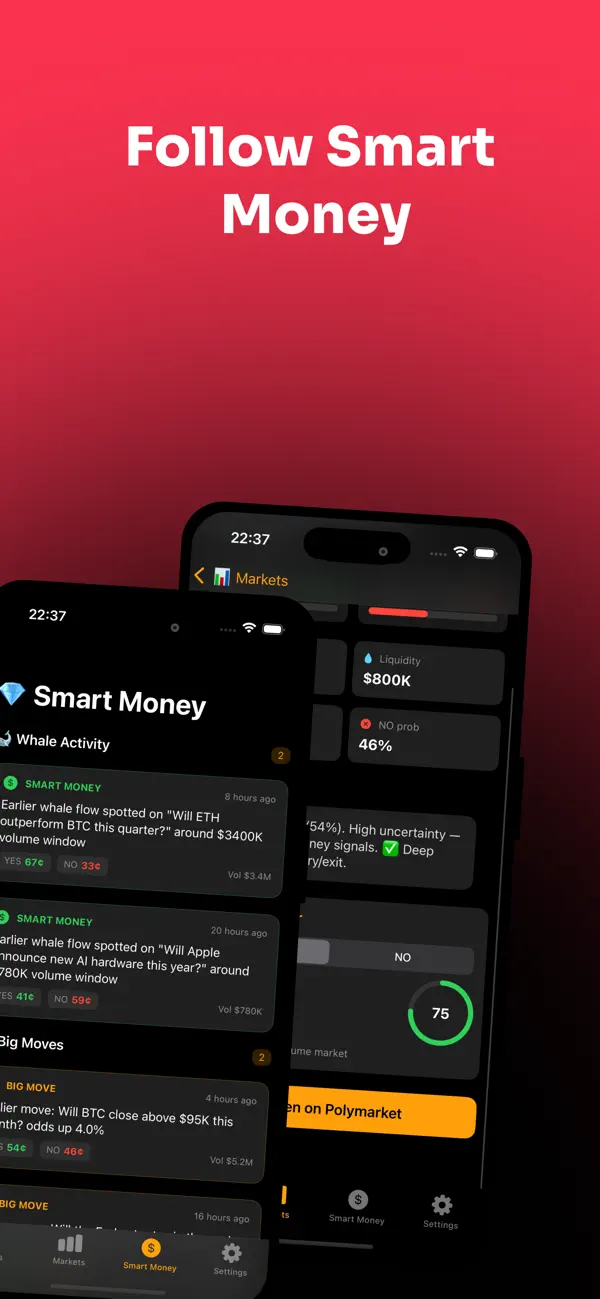 Screenshot #2 pour PolymarketSignals