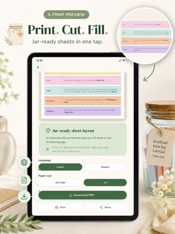 Bible Verse Jar - Daily Hope iPad screenshot