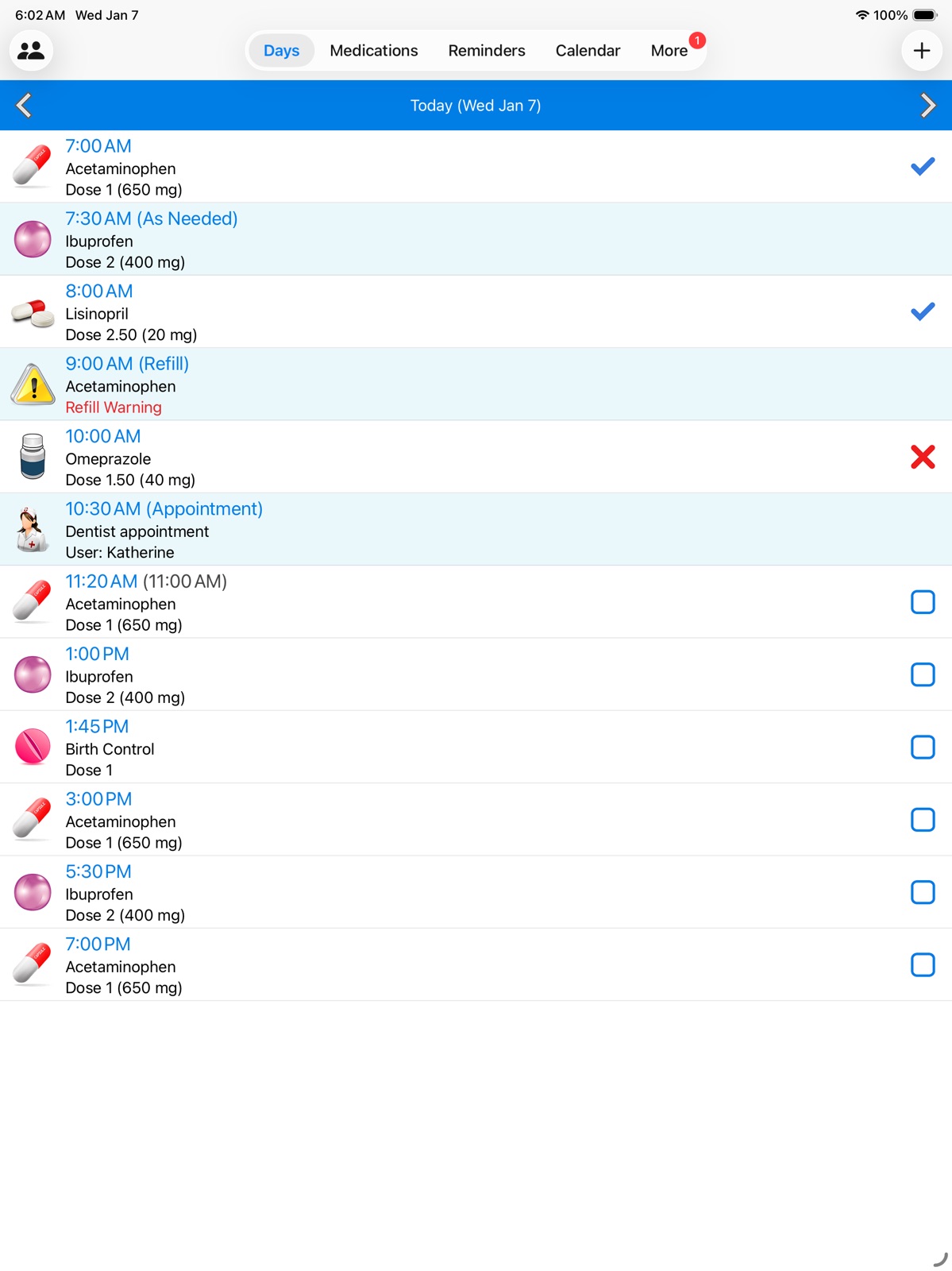 Pill Reminder - All in One ipad screenshot 1