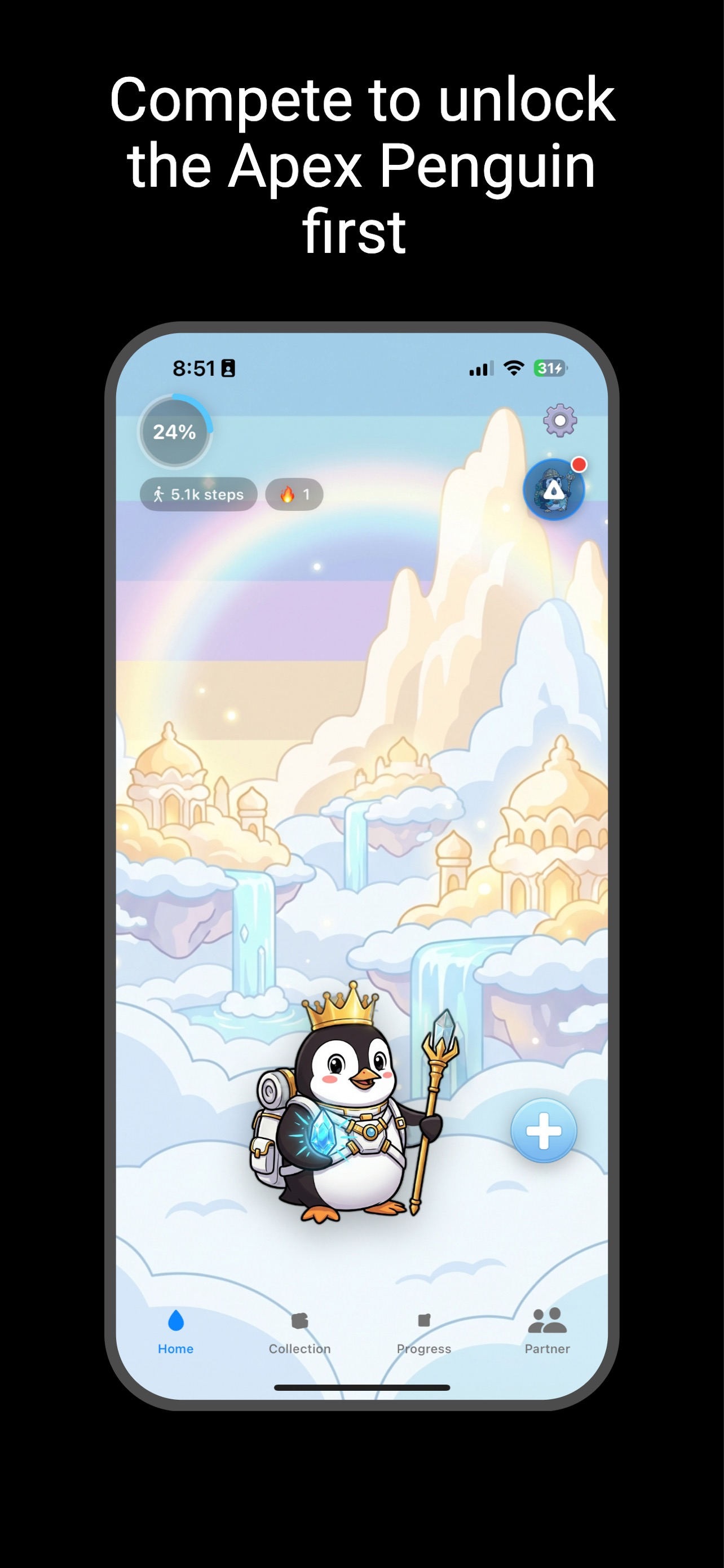 Apex Penguin: Steps & Water