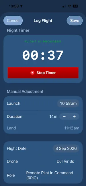 sUAS Logs screenshot 2