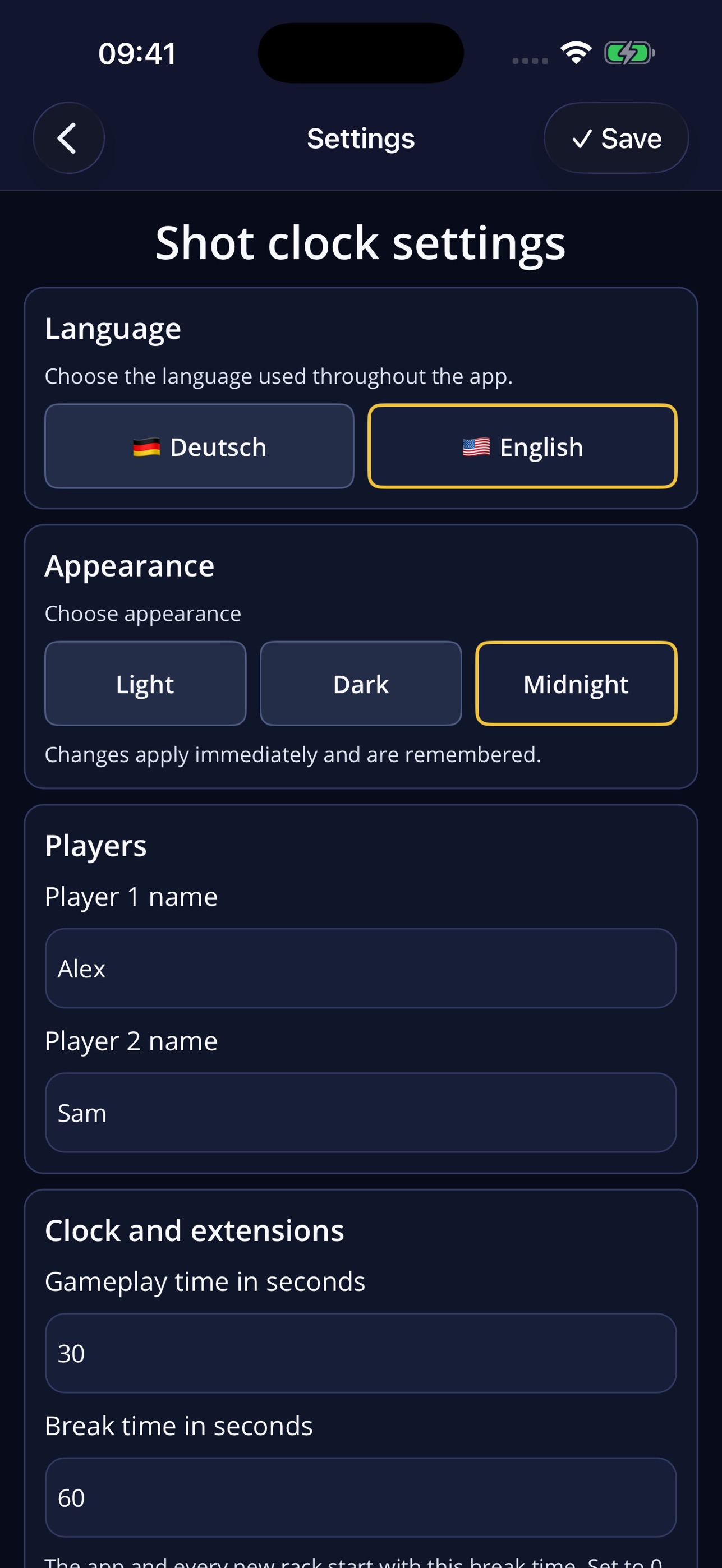 Screenshot 3 of Shot Clock – Billiards Timer