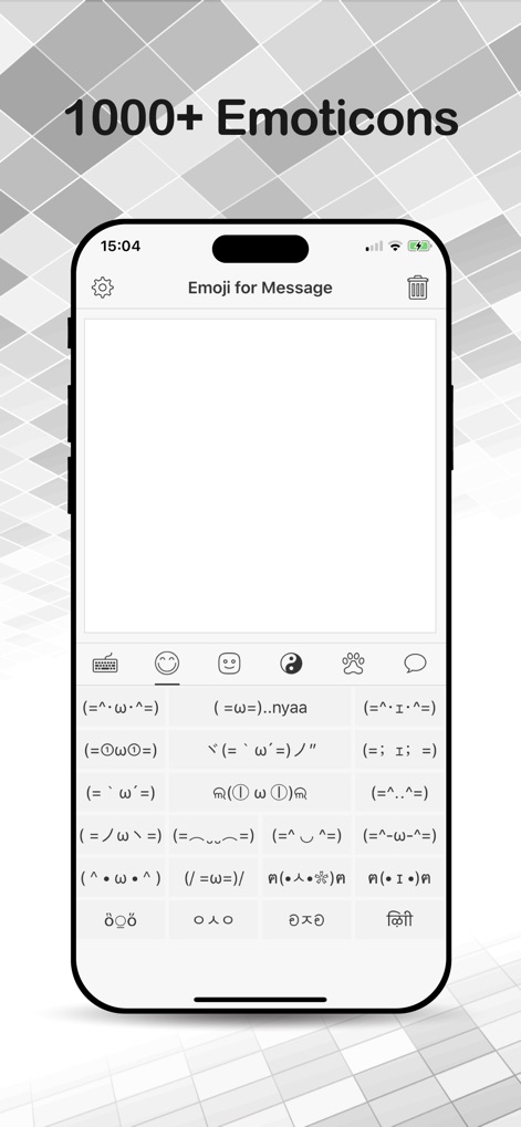 Emoji for Message - Text Maker - The app delivers an expansive collection of over 1000 emoticons readily available on a user-friendly keyboard interface, enhancing digital communication.