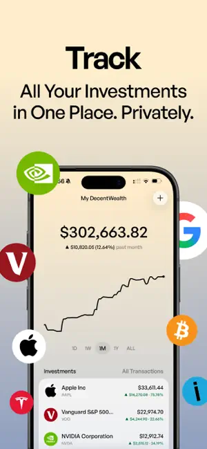 DecentWealth Portfolio Tracker screenshot 1