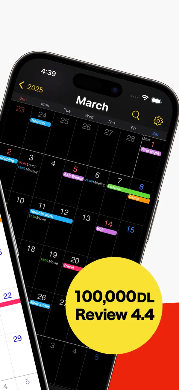 Screenshot #2 pour Seamless Calendar - Agenda