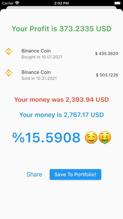Crypto Lists and P&L - Velto Screenshot