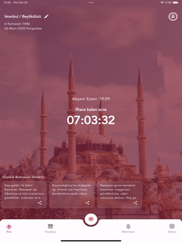 Ezan: Namaz Vakitleri iPad screenshot