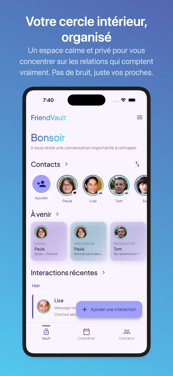 Screenshot #1 pour FriendVault