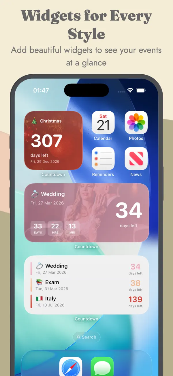 #3. Countdown Widget Event Date (iOS) Przez: Alaeddine Messaoudi