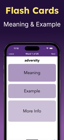 GRE Vocabulary Flashcards 2025 iPhone screenshot