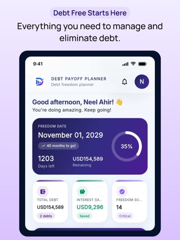 Debt Payoff Planner- Debt Free iPad screenshot