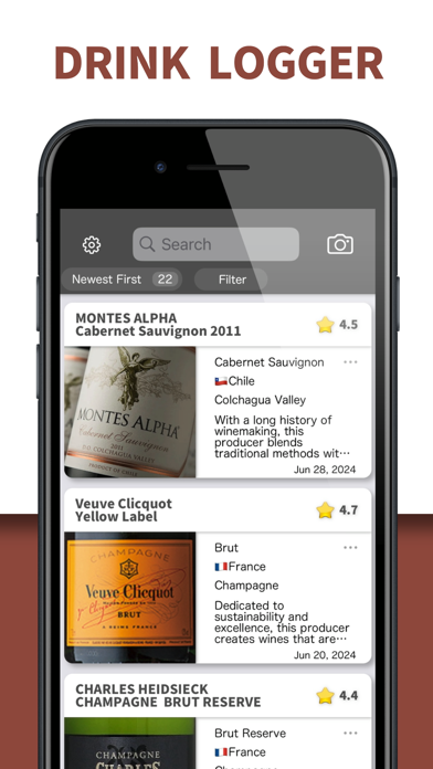 BottleCollection Drink Logger Screenshot