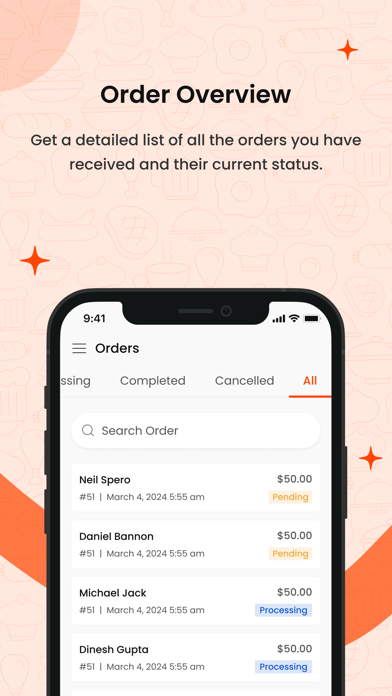 WPFM Food Delivery Screenshot