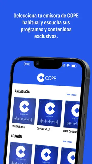Captura de pantalla de RADIO COPE en iPhone 7