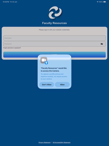 Faculty Resources iPad screenshot