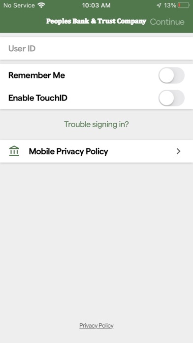 PBT Bancorp Mobile Screenshot