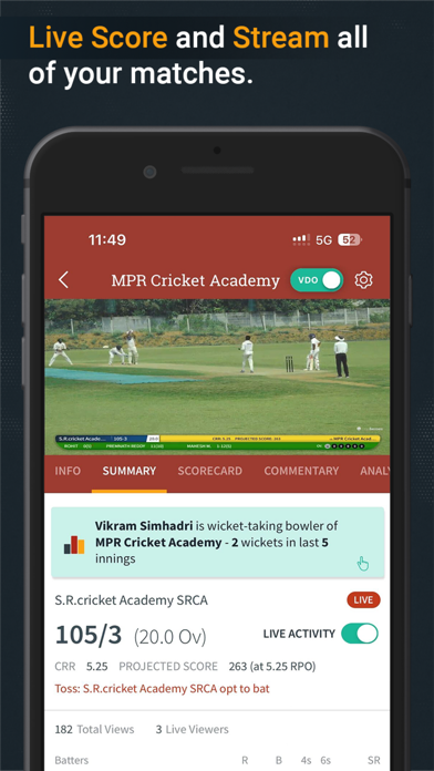 Screenshot #2 pour CricHeroes-Cricket Scoring App