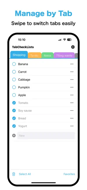 TabChecklists screenshot 1