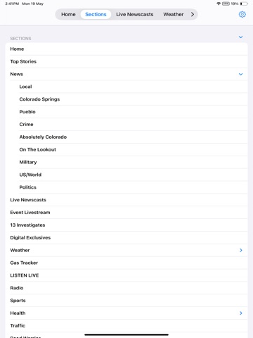 KRDO 13 Colorado Springs News iPad screenshot