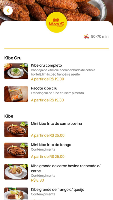 Vandus Delivery app screenshot
