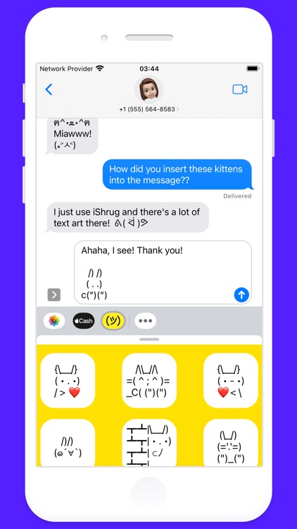 iShrug: Kaomoji and ASCII Art