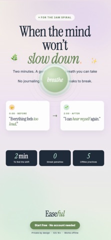Easeful: AI Wellness Garden iPhone screenshot