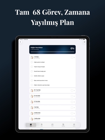 Evlen.co: Düğün Planlama iPad screenshot