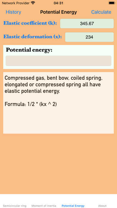 PhysicsWorldCalcs Screenshot