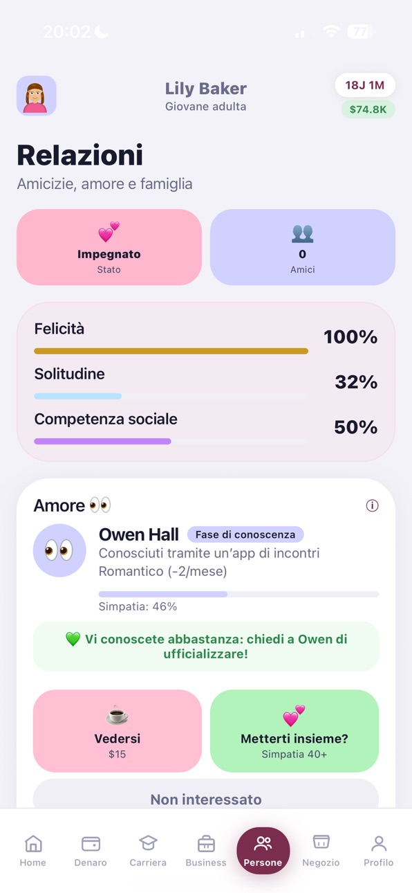 LiSi - Life Simulator iOS Mod IPA screenshot 6 - iOS game interface