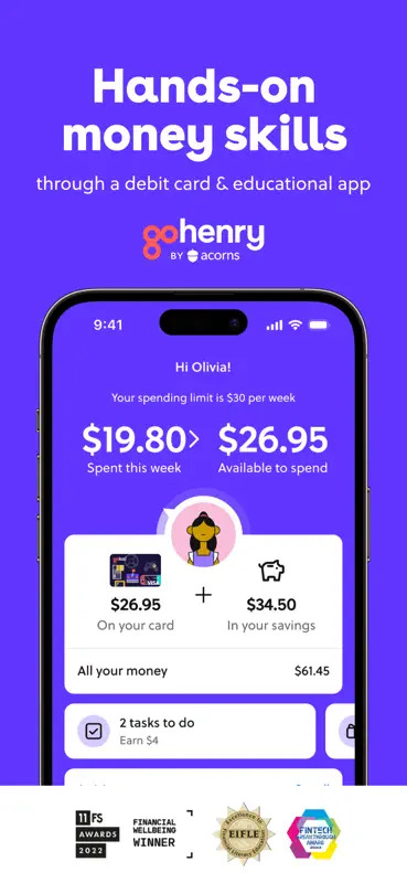 GoHenry: Kids & Teens Banking screenshot 1 of 9