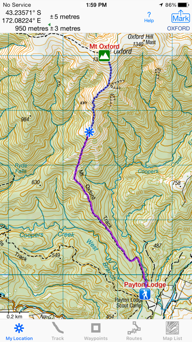 iHikeGPS NZ : LINZ Topo Maps iPhone screenshot 6 - Navigation app