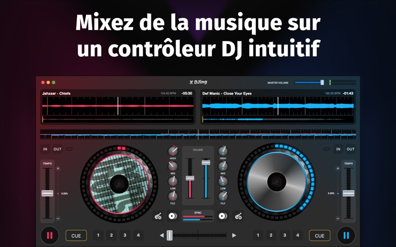 Screenshot #1 pour X Djing: Table De Mixage Audio