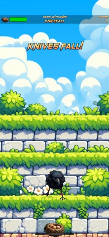 crow with knife KnifeFall Screenshot 1 of 4