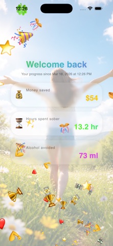 Sobriety Days iPhone screenshot