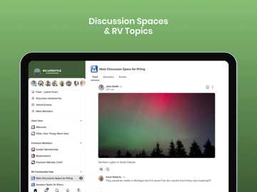 RV Lifestyle Community iPad screenshot