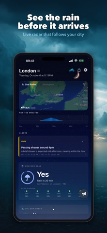 Cloudmesh: Rain Alerts & Radar iPhone screenshot 2