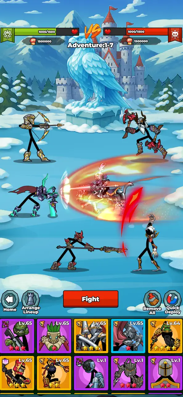 Eternal Line Heroes iOS Mod IPA screenshot 4 - iOS game interface