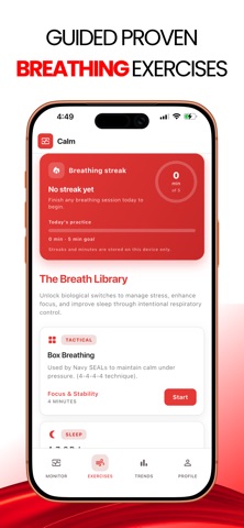 Calm - Heart Rate & Breathing Screenshot 2 of 4