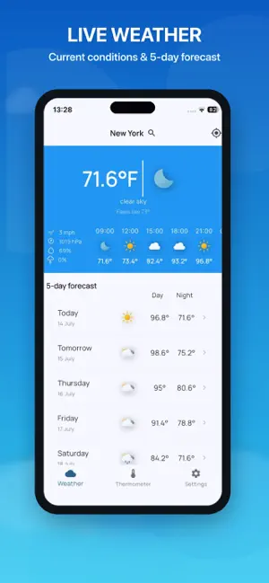 Indoor thermometer, Weather screenshot 2