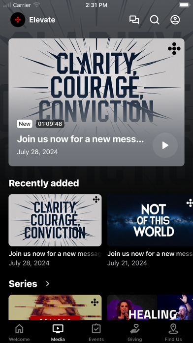 Elevate Miami Church iPhone screenshot 2 - Education app