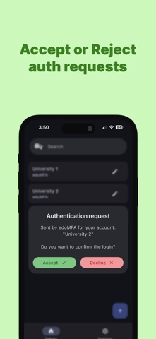 eduMFA Authenticator screenshot