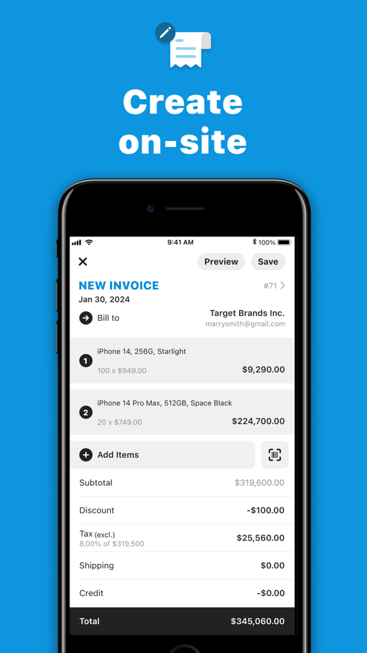 #3. Tiny Invoice - Invoice Maker (iOS) By: TinyWork Apps