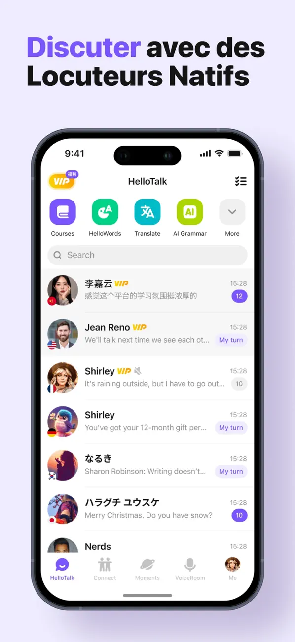 Screenshot #2 pour HelloTalk: Apprendre la langue