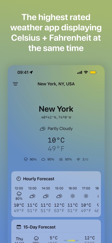 Franz Fahrenheit (& Celsius) - franz-fahrenheit-celsius-weather-app-interface