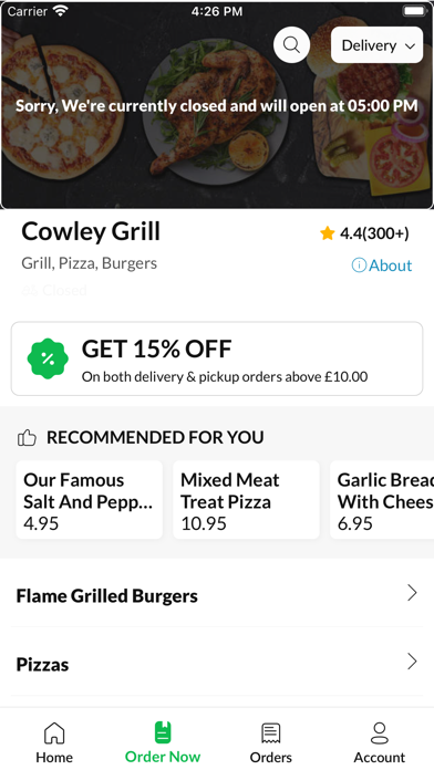 Cowley Grill Screenshot