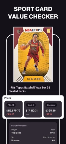 CardRadar・Sports Card Scanner iPhone screenshot