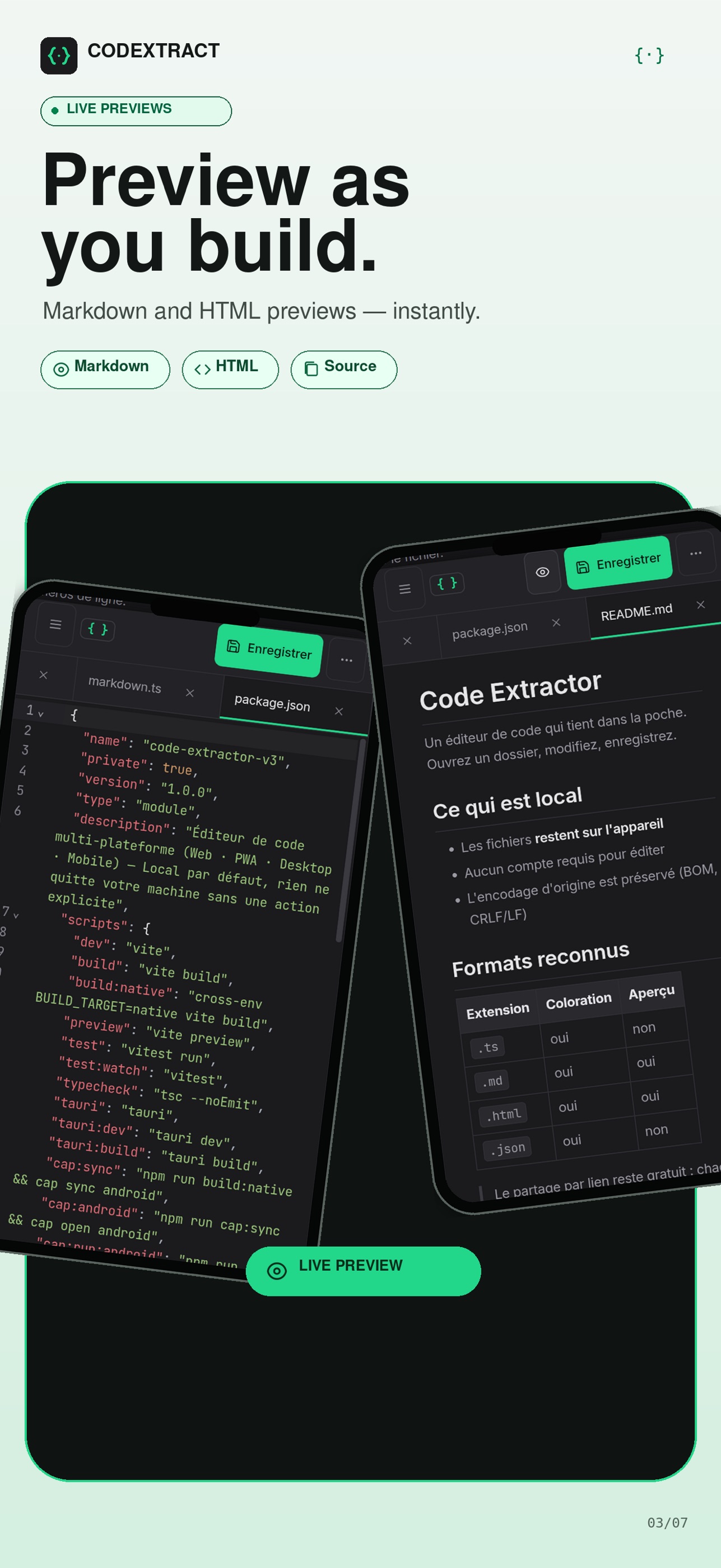 Screenshot 1 of Code Extractor