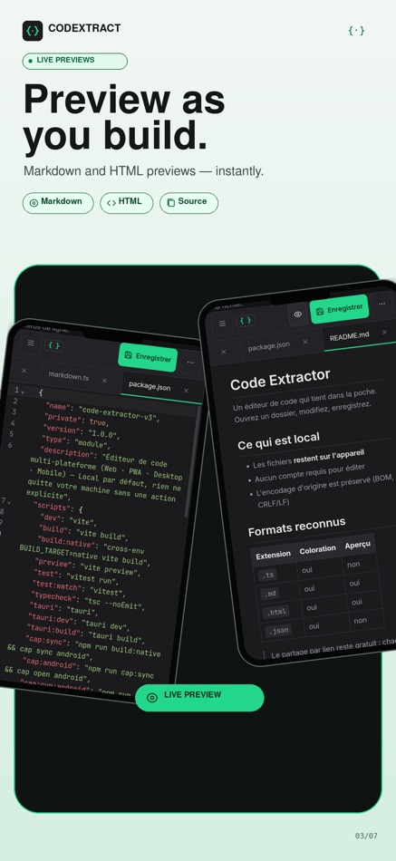 #1. Code Extractor (iOS) Por: LEDOFFYX LTD