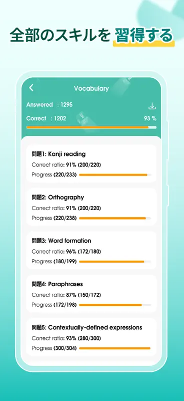 Migii JLPT: JLPT N5-N1 の試験対策 screenshot 4 of 9