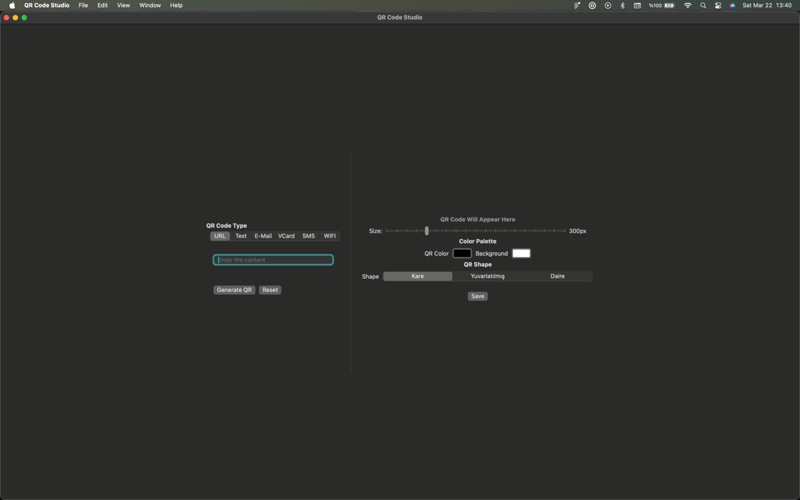 QR Code Studio app screenshot